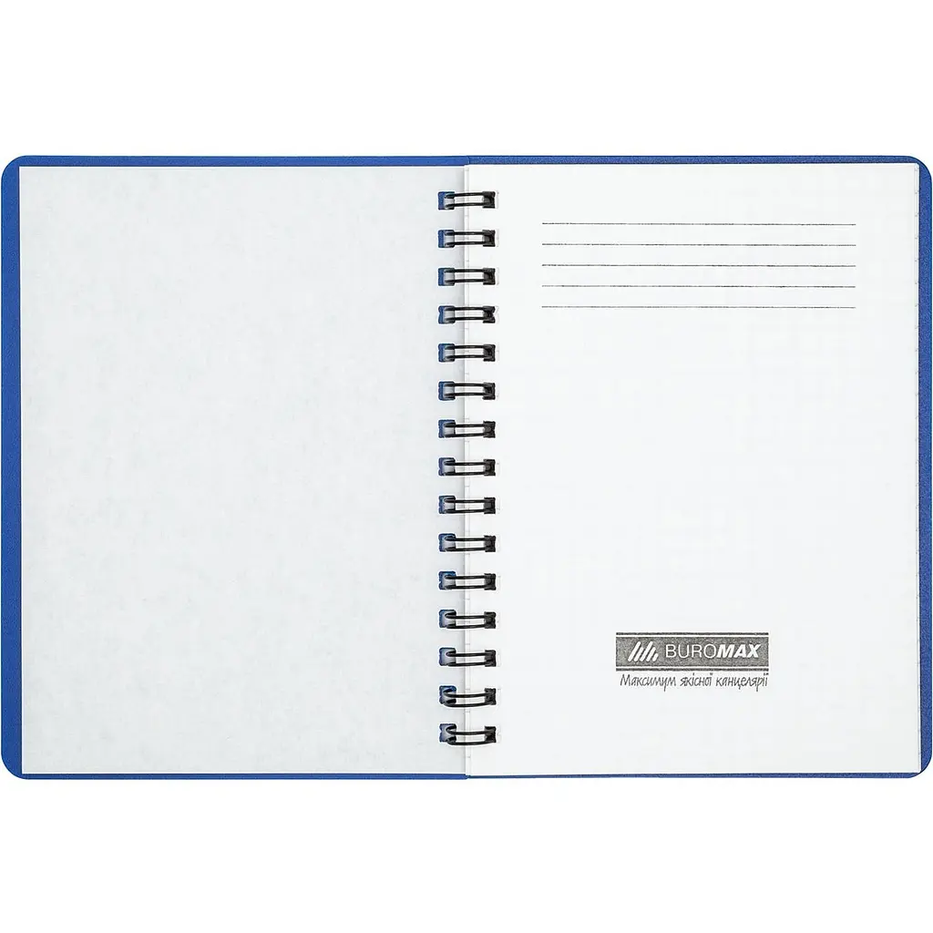 Книга записная Buromax Bright в клеточку А6 спираль синяя 60 листов (BM.24654155-02) - фото 2