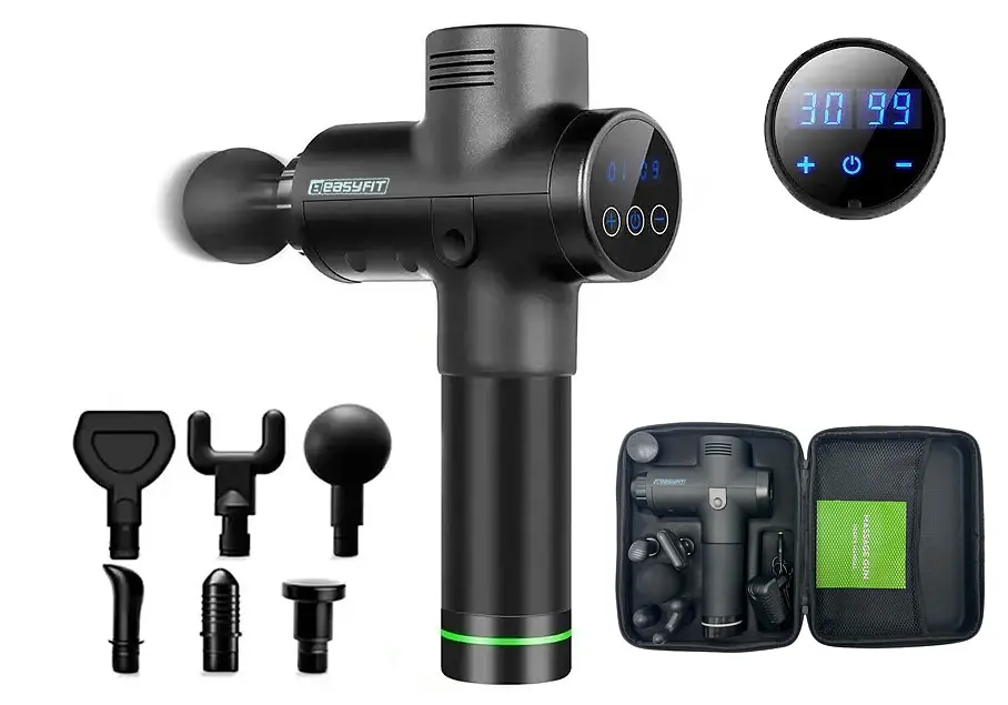 Масажний пістолет EasyFit Percussio (портативний перкусійний вібромасажер для тіла з 6 насадками) (EF-2073) - фото 7