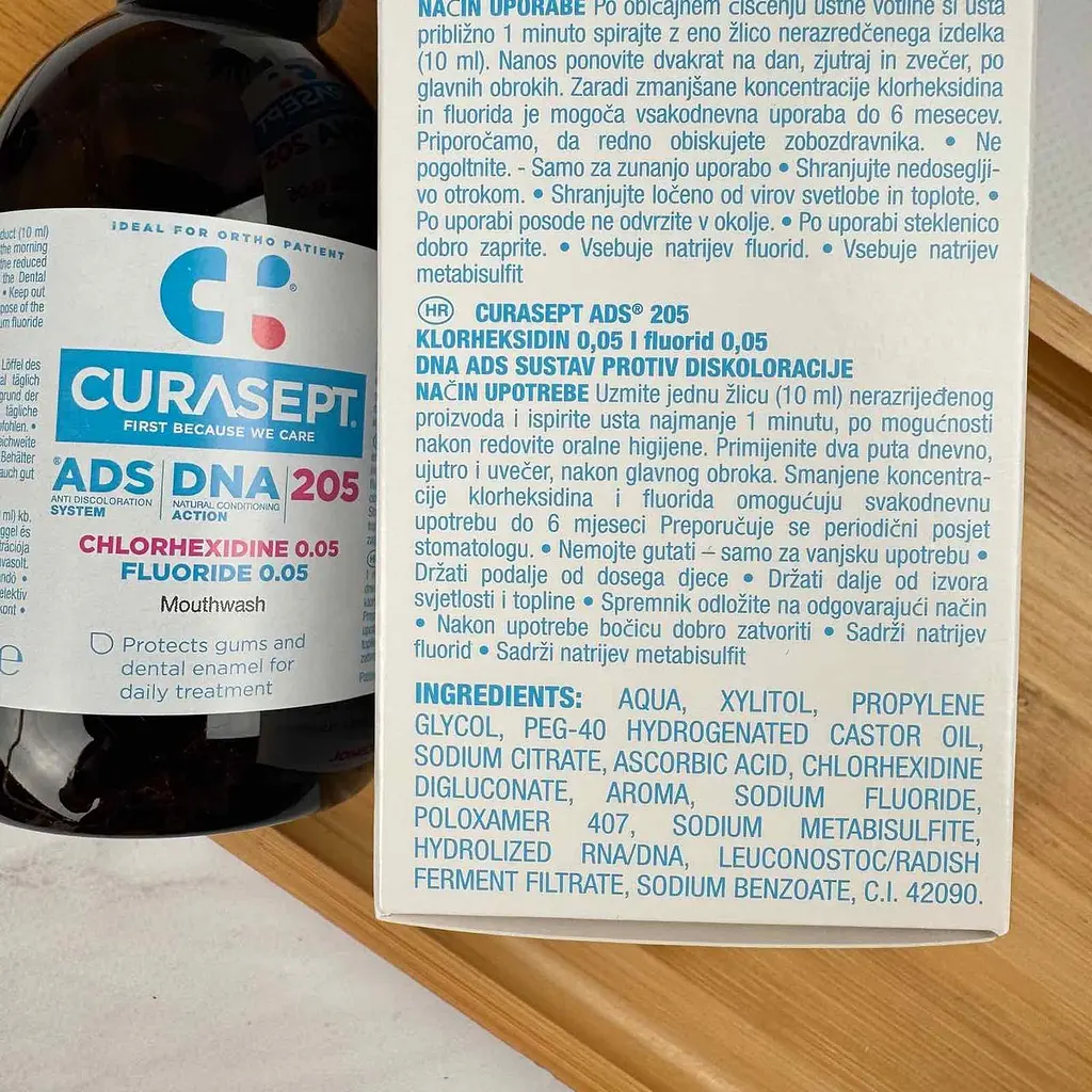 Ополіскувач для ротової порожнини Curasept ADS DNA 205 (хлоргексидин 0,05%) 200 мл - фото 3