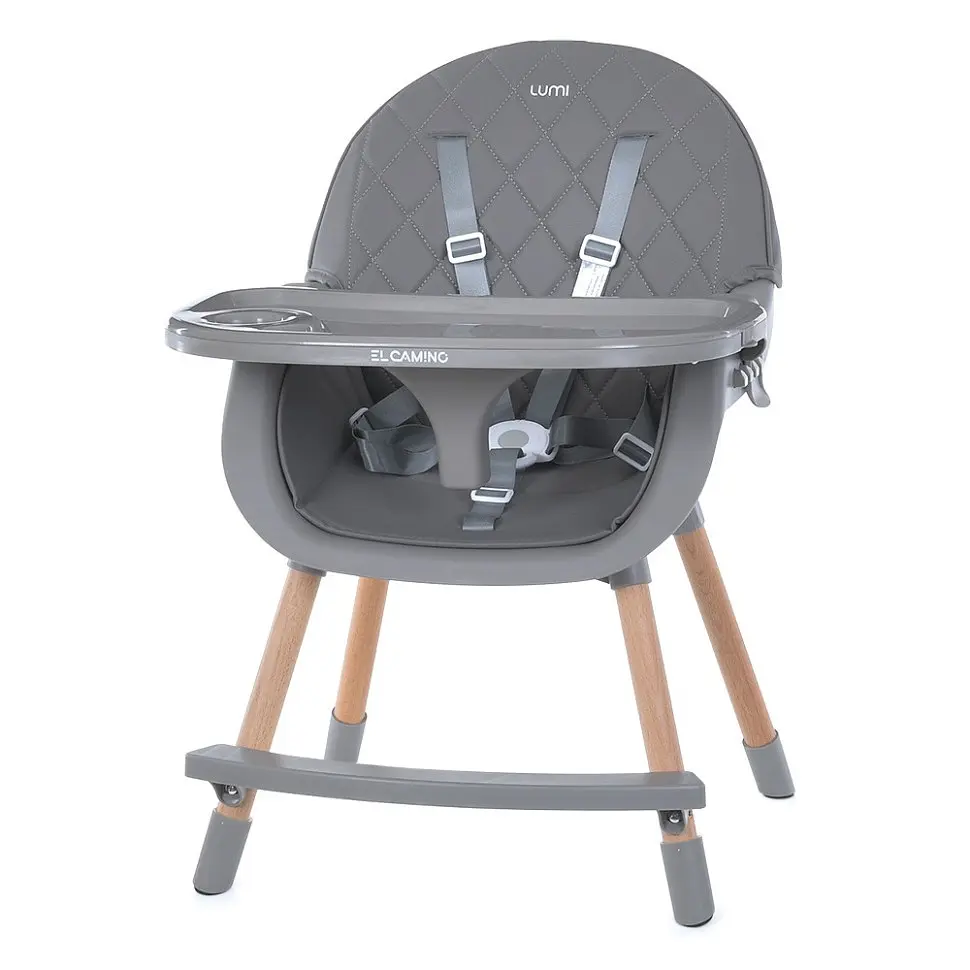 Стільчик для годування LUMI ME 1111 Gray екошкіра - фото 6