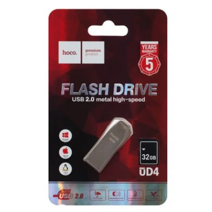 Флішка HOCO USB Ho UD4 32GB Серая - фото 2