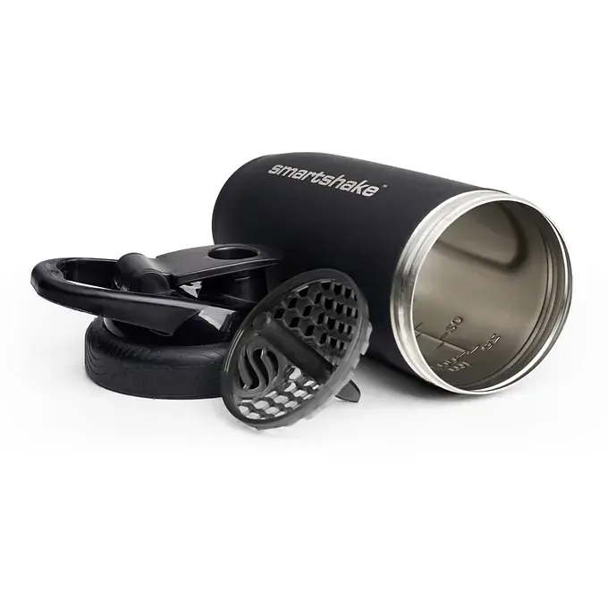 Шейкер спортивный Smart Shake Reforce Stainless Steel Black 900 мл - фото 2