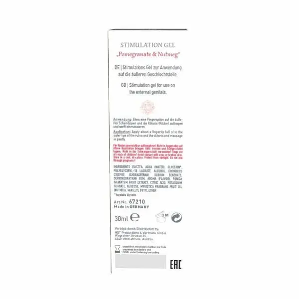 Інтимний стимулюючий гель, 30 мл Shiatsu Stimulation Gel Гранат і Мускатний Горіх - фото 3