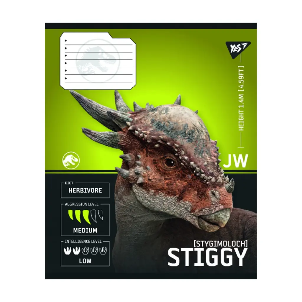 Зошит Yes JURASSIC WORLD Strength and Power А5 36 аркушів клітинка (767670), в асортименті - фото 3