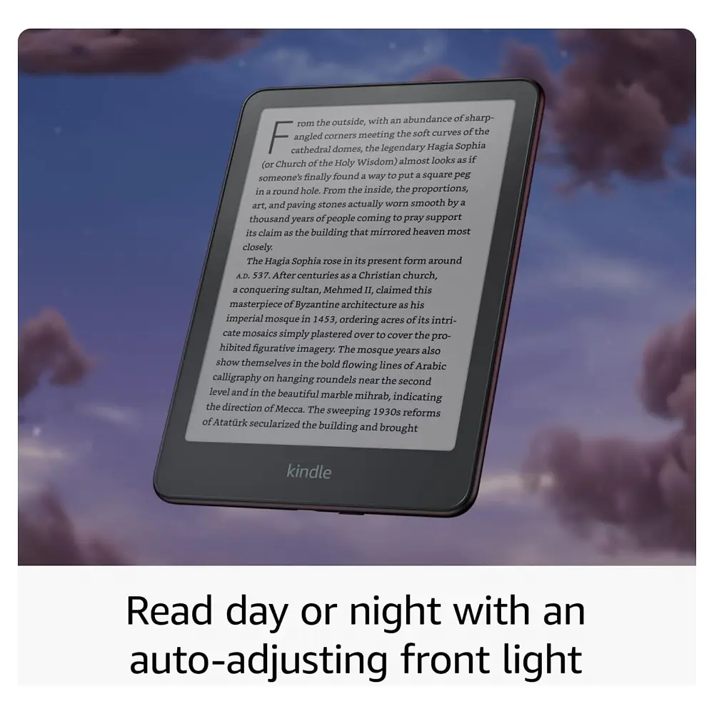 Електронна книга Kindle Paperwhite Signature Edition 2024 Metallic Jade, 32GB, без реклами, 7 HD E Ink Carta дисплей, покриття антивідблиску, підсвічування, сенсорний екран, Bluetooth/Wi-Fi, захист від вологи, 300 dpi, зелена - фото 5