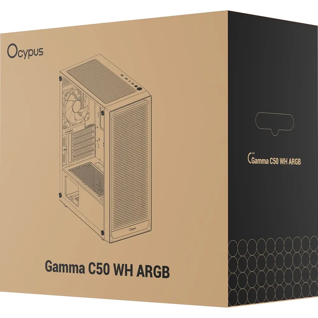 Корпус Ocypus Gamma C50 ARGB White (GAMMA-C50-WHG400XX-GL) [169784] - фото 12