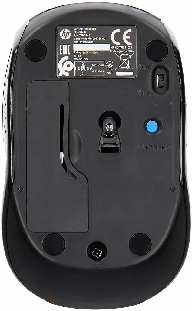 Мишка бездротовий HP 200 Чорний Wireless Mouse, 3 кн., 1000 dpi, чорна - фото 9