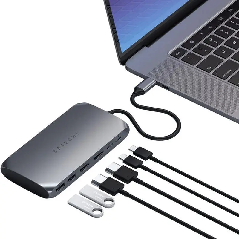 Адаптер Satechi Aluminum USB-C Multimedia Adapter M1 Space Gray (ST-UCM1HM) - фото 5