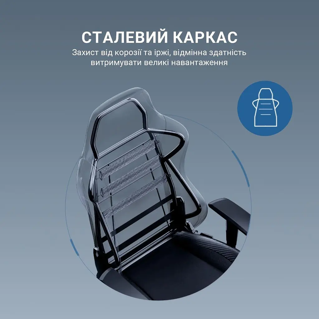 Ігрове крісло Anda Seat Luna Pro Black Fabric Size L (AD18T-44-B-F) - фото 12