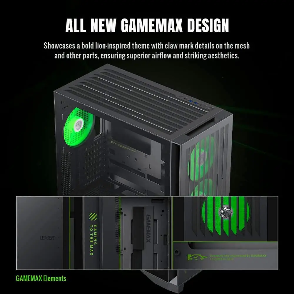 Корпус GameMax LEADER 2 без БП Black (LEADER 2 BK) - фото 7