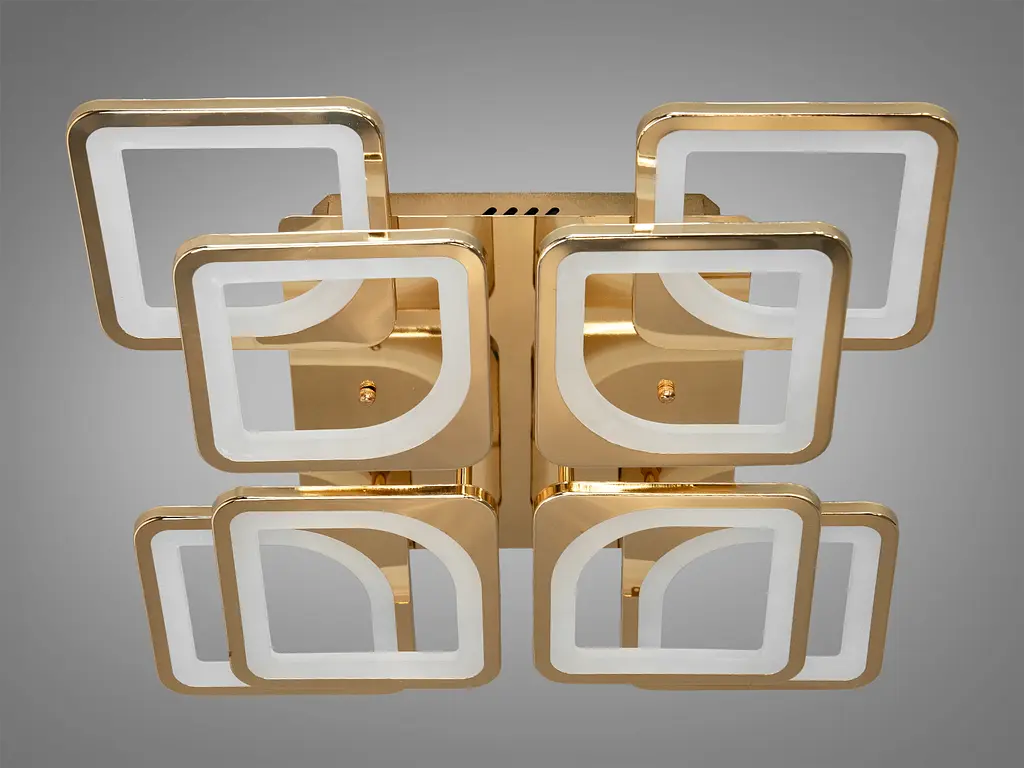 Светодиодная люстра смарт светильник с ИК пультом, 115W, золото - фото 3