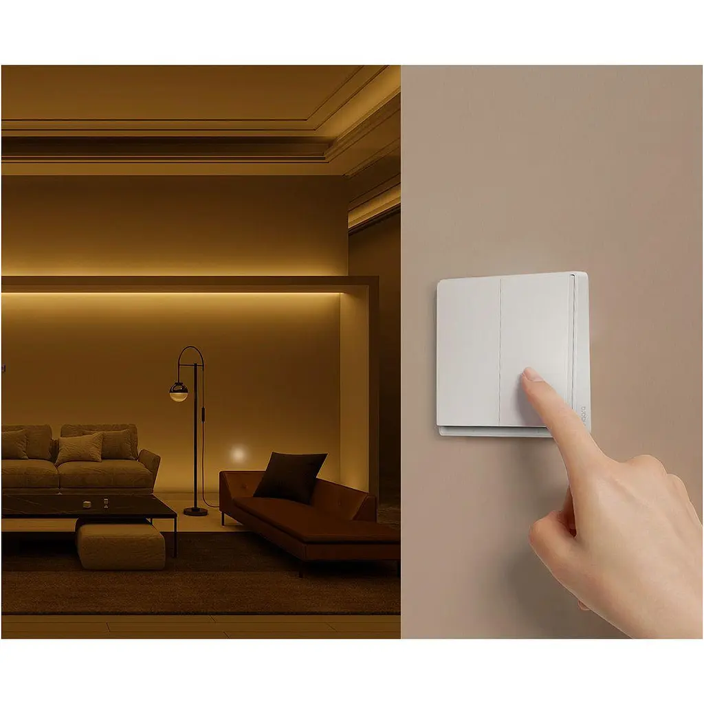 Вимикач бездротовий Aqara Smart Wireless Switch E1 WXKG17LM двоклавішний білий (Zigbee CR2032). - фото 3