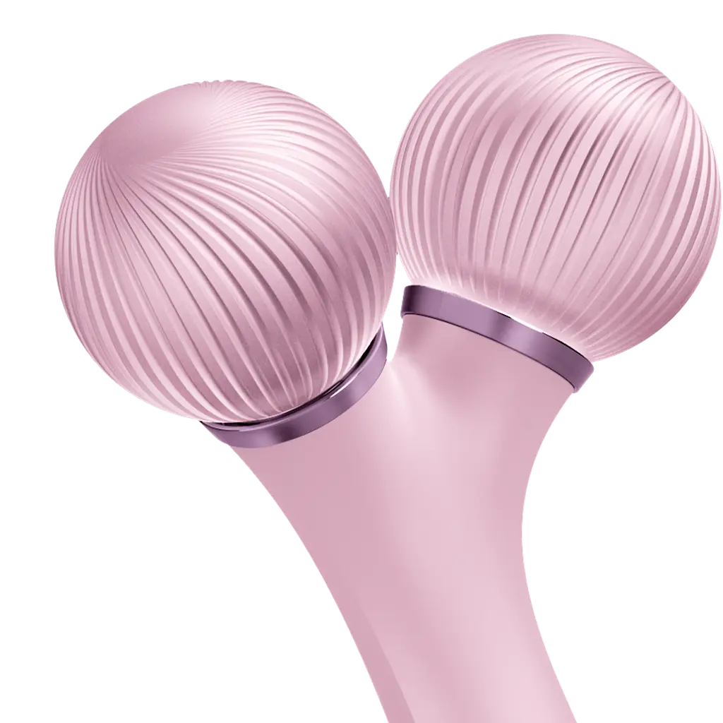 Електронний звуковий ролик для обличчя GESKE Sonic Facial Roller 4 в 1 рожевий - фото 2