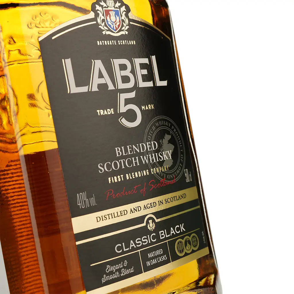 Виски Label 5 Classic Black Blended Scotch Whisky 40% 0.5 л - фото 3