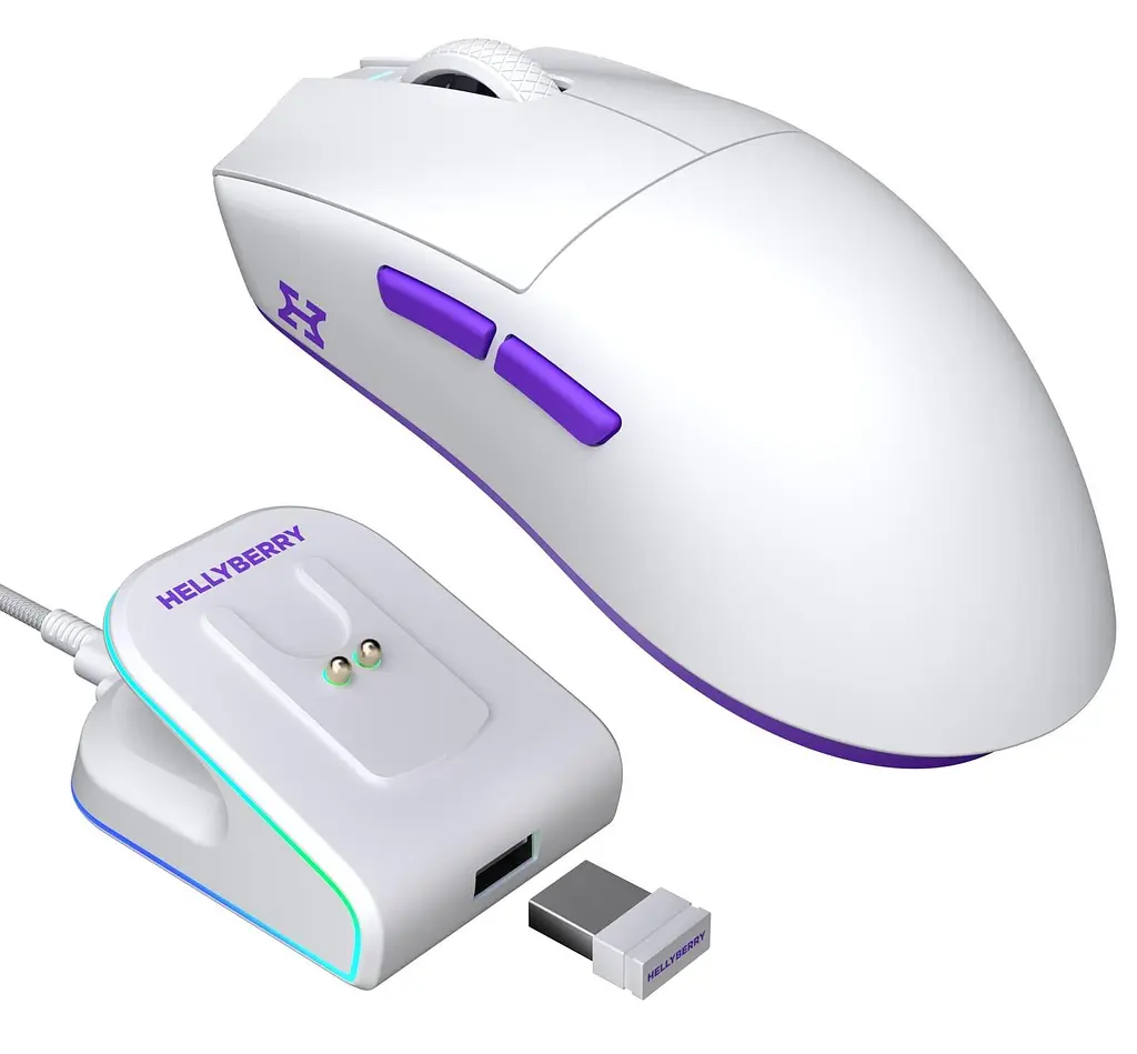 Миша HATOR Hellyberry HM47 Wireless White Violet (HM47_white_violet) - фото 8