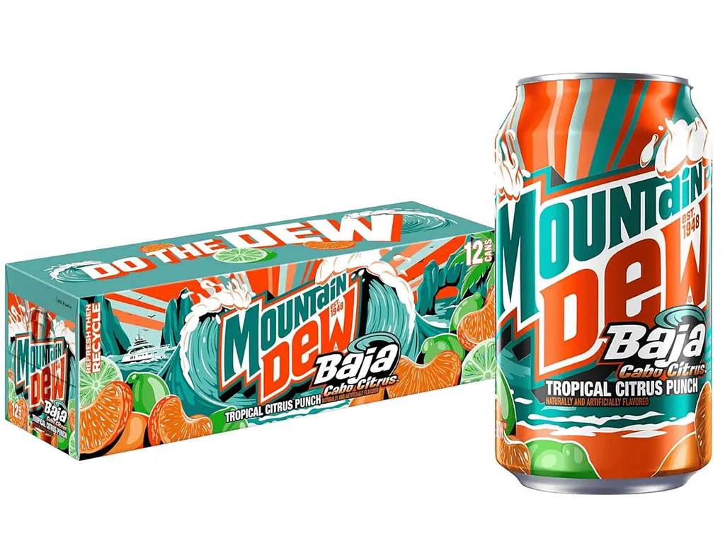 Газований напій Mountain Dew Baja Blast Cabo Citrus 355 мл - фото 4