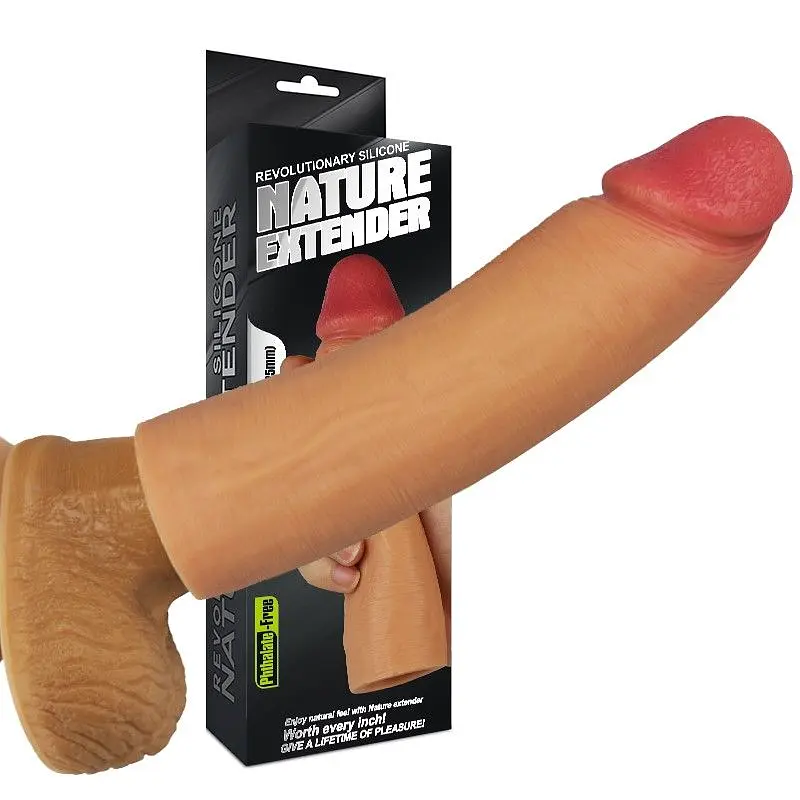 Насадка на пеніс Add 1 Silicone Extender, 16.5 см (тілесний) - фото 5