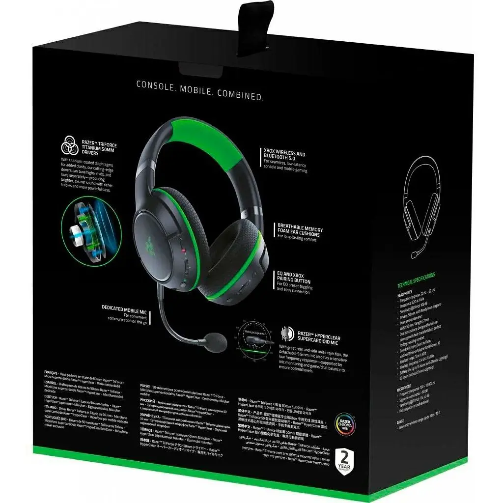 Навушники Razer Kaira Pro for Xbox Black (RZ04-03470100-R3M1) - фото 9