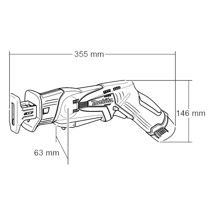 Лобзик Makita JR100DZ акумуляторний CXT 10.8 В - фото 4