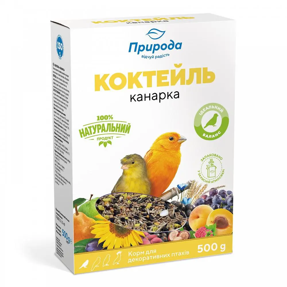Корм Природа Коктейль для птахів Канарка 500г арт.PR740032