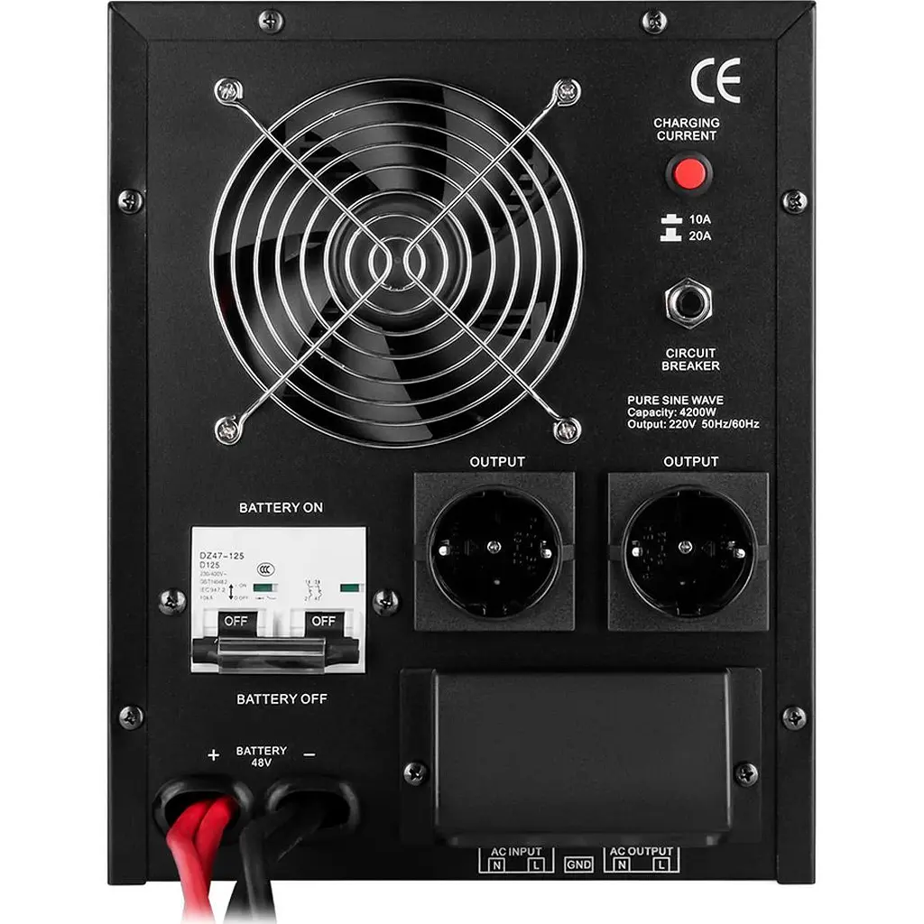 Джерело безперебійного живлення [ДБЖ] LogicPower LPY-B-PSW-6000VA+ 4200Вт 10A/20A [6615] [107292] - фото 4