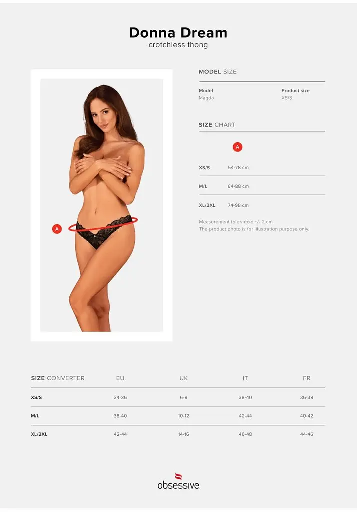 Трусики Obsessive Donna Dream XL/2XL черный - фото 9