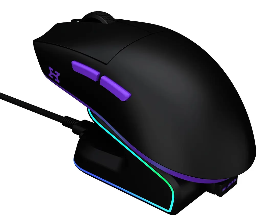 Миша HATOR Hellyberry HM47 Wireless Black Violet (HM47_black_violet) - фото 7