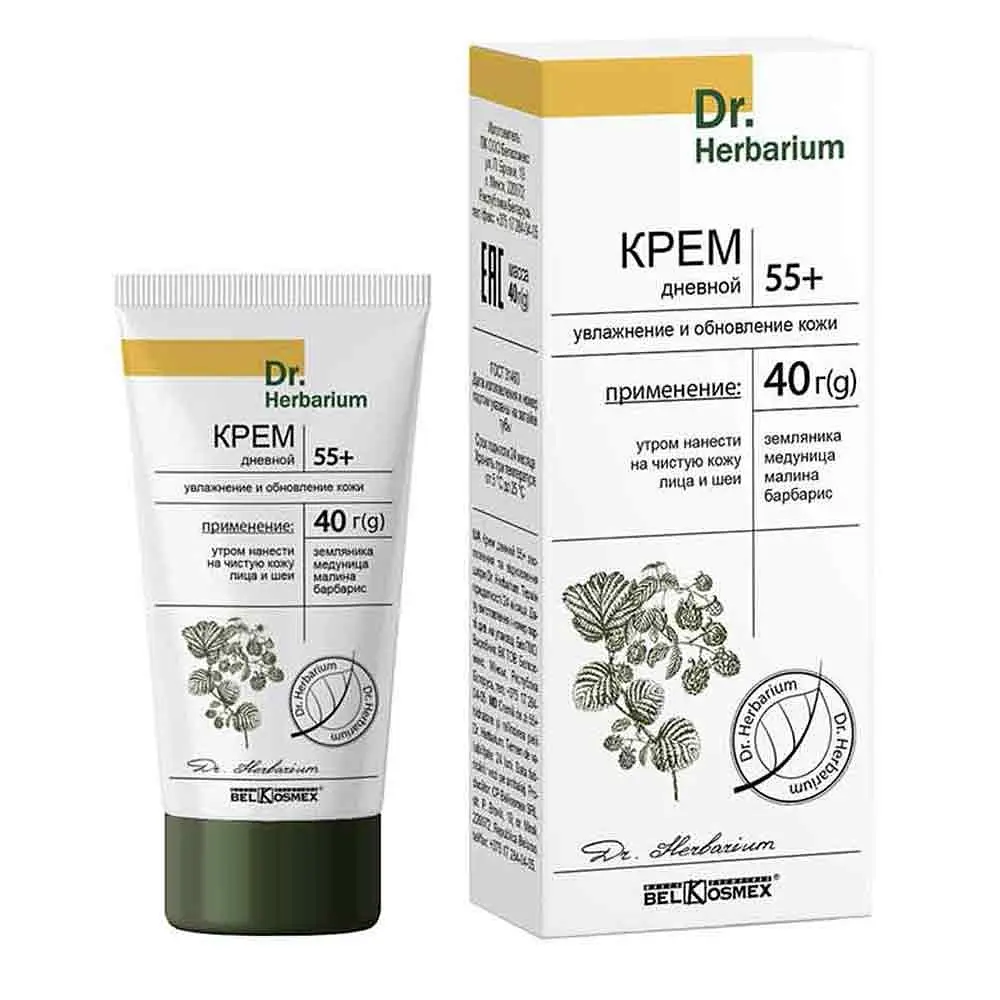 Крем денний 55+ Dr. Herbarium зволоження й оновлення шкіри