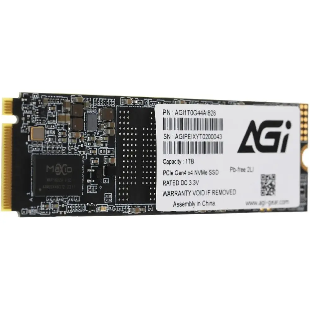 SSD 1Tb AGI AI828 M.2 2280 PCIe Gen 4x4 NVMe 1.4 3D NAND, Retail (AGI1T0G44AI828-CB) - фото 3