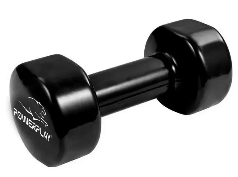 Гантель виниловая PowerPlay 1,5 кг PP_4121 Черная 1 шт (PP_4121_1,5kg) - фото 2