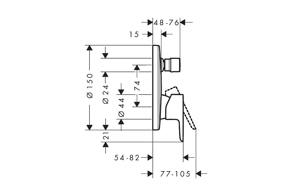 Змішувач для ванни Hansgrohe Neovis Q chrome 71482000 - фото 3