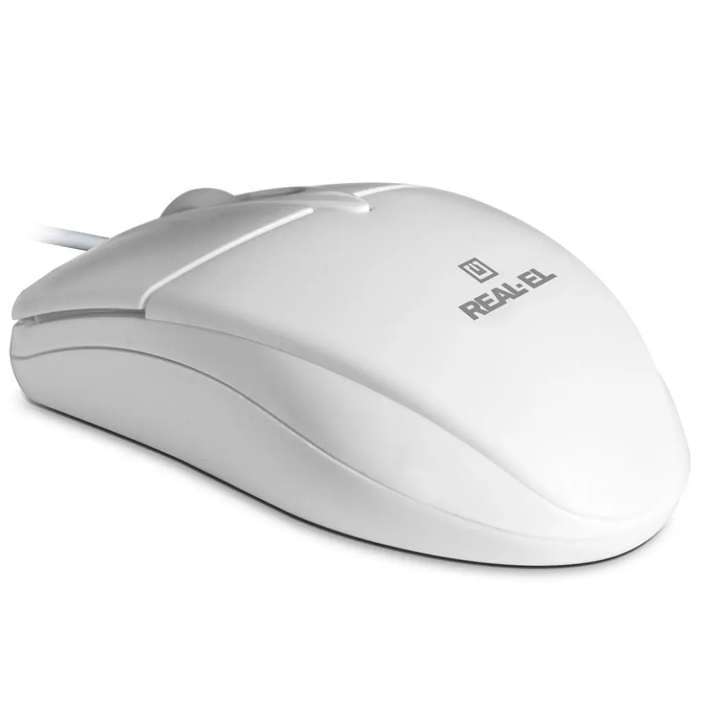 Мишка REAL-EL RM-211 USB White (EL123200014) - фото 3