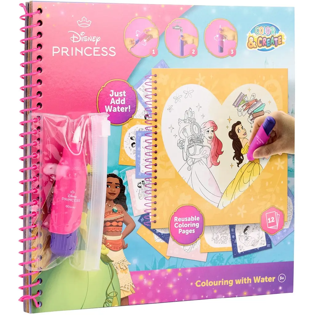 Розмальовка Disney Princess водна 22.5 х 22.5 см (DP252390) - фото 3