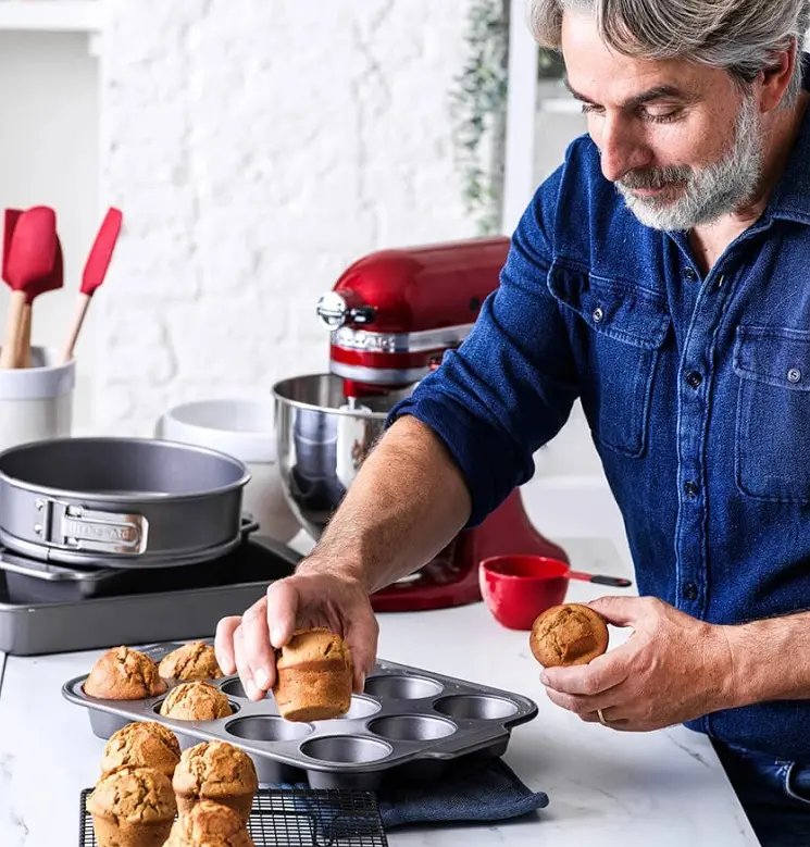 Форма для випікання кексів KitchenAid СС003296-001 40.7х28х4 см сіра - фото 2