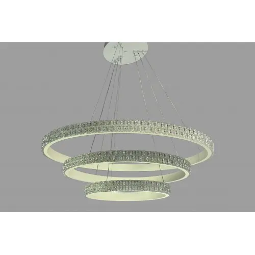 Підвісна люстра LED нал столом Linisoln 1956-80x60x40 WH метал, акрил, LED-стрічка, 80x60x40 см, 140 Вт - фото 3