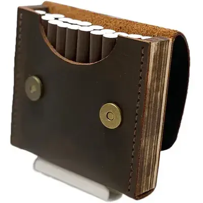 Портсигар на 20 сигарет D.Ivanchak Leather Brown - фото 2