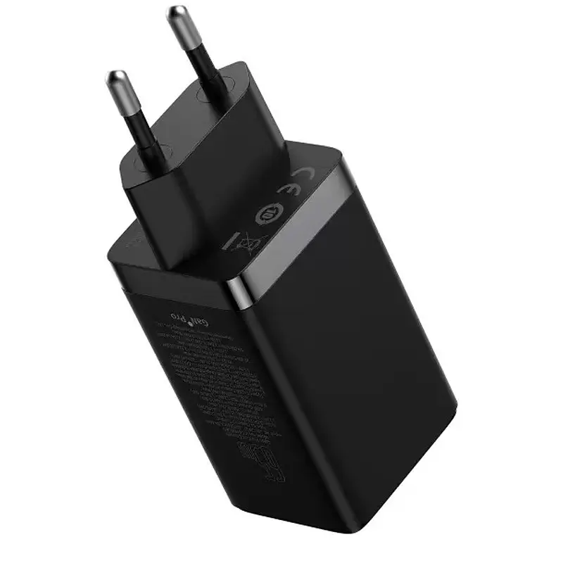 СЗУ Baseus GaN5 Pro 65W 2Type-C+USB 100W EU (CCGP12020) Black - фото 4