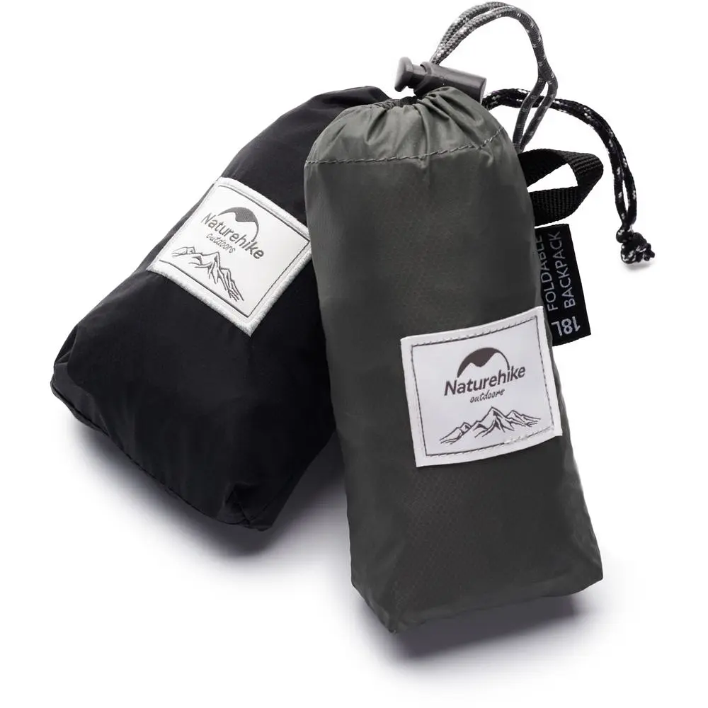 Рюкзак компактний надлегкий Naturehike Ultralight NH17A012-B, 18 л, чорний - фото 5