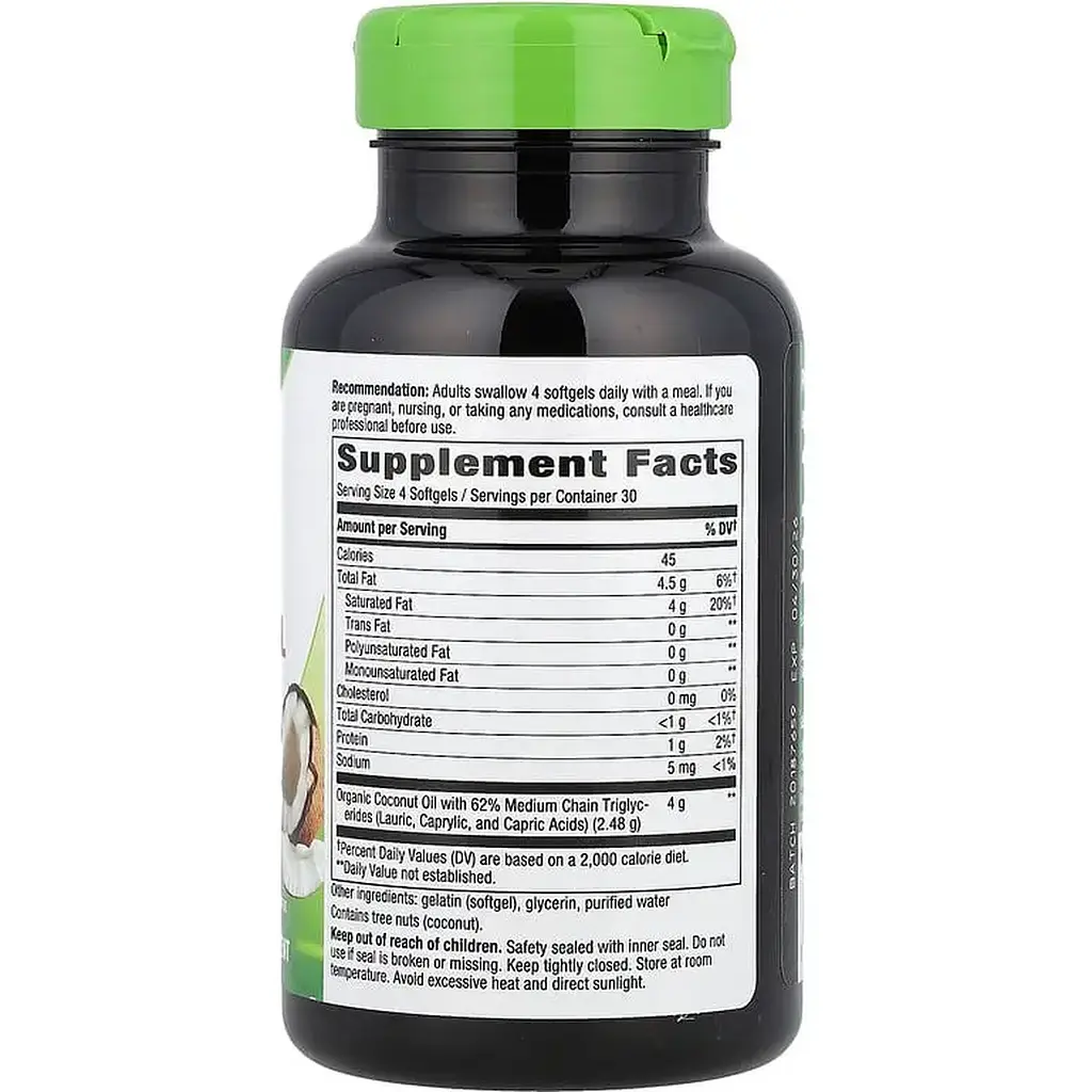Кокосова олія Nature's Way Coconut Oil 120 капсул - фото 3