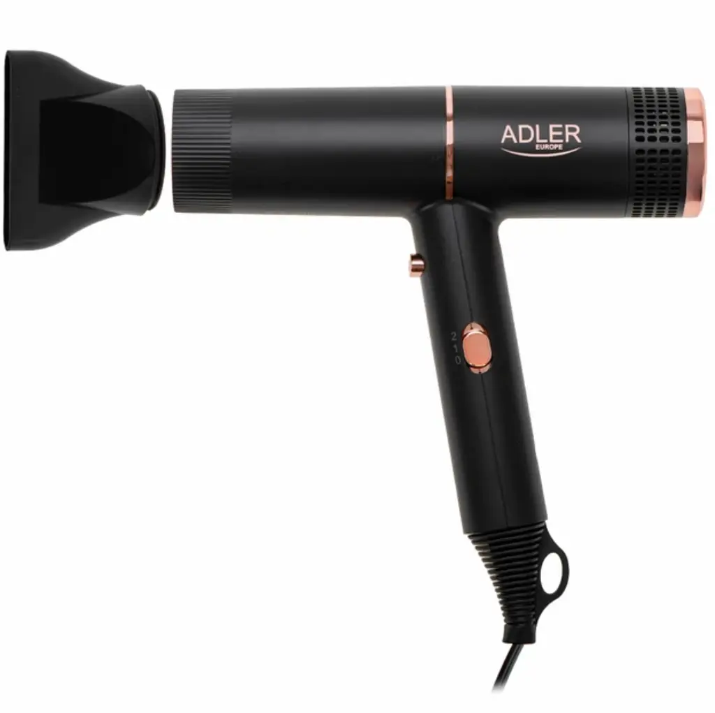 Фен для волосся Adler AD 2278 (1400 Вт) з іонізацією та холодним обдуванням, чорно-золотий - фото 8