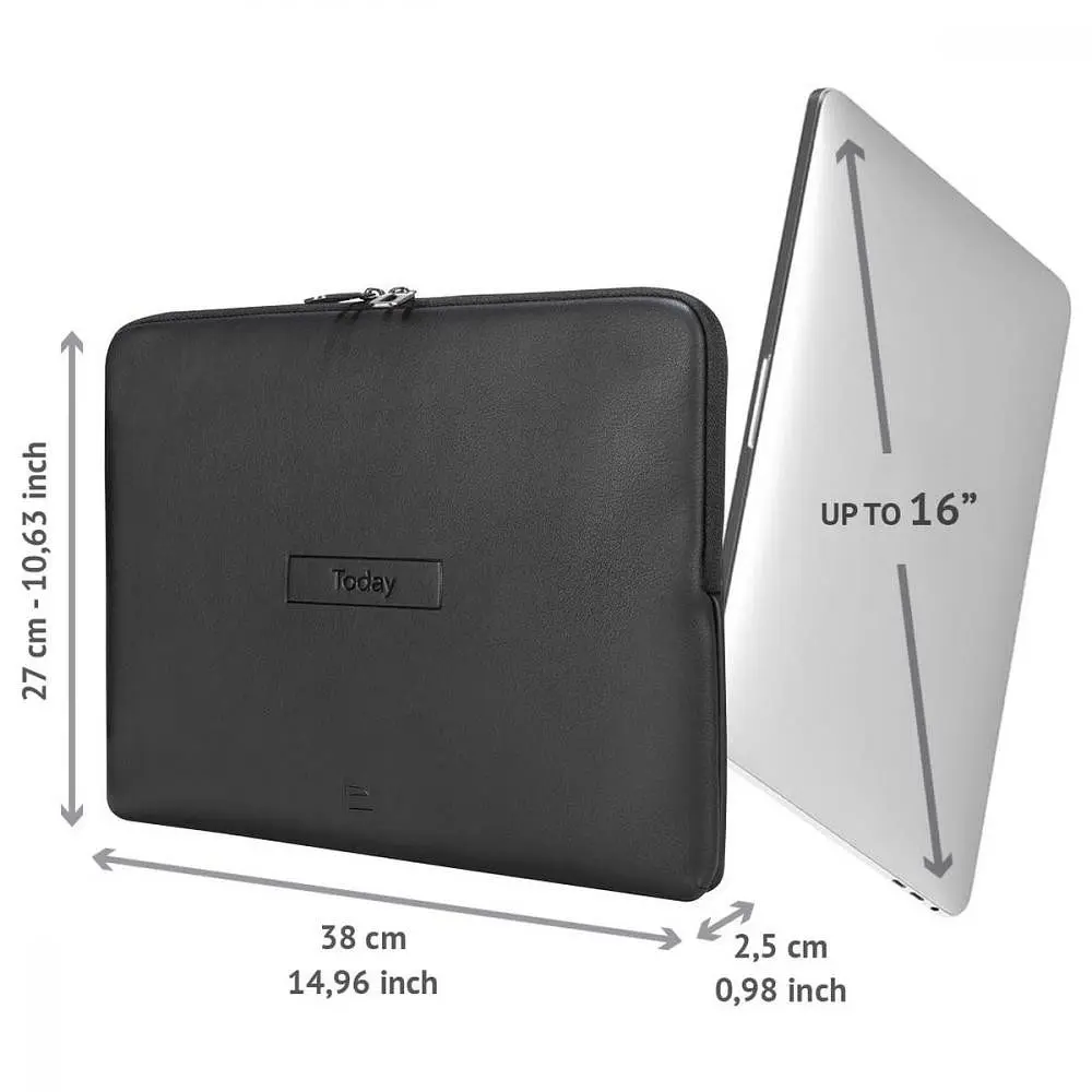 Чохол для ноутбука Tucano Today Sleeve 15/16 Black (BFTO1516-BK) - фото 8