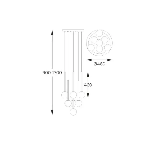 Подвесная люстра ARCTURUS P0574-07F-F7AA Zuma Line - фото 3