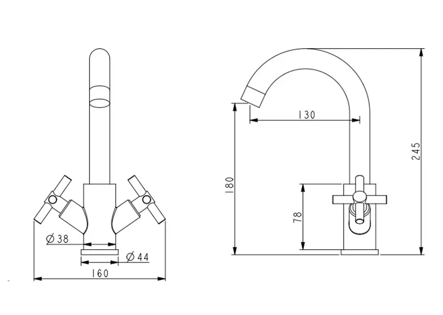 Змішувач для кухні Lidz Wind 161F LDWIN161FNKS46098 - фото 4