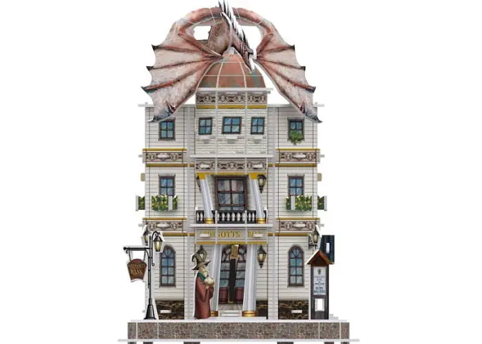 Пазл 4D Puzz 3D Банк Ґрінґотс Гаррі Поттер Gringotts Bank Set 3D puzzle 74 ел. (4dpuz005) - фото 4