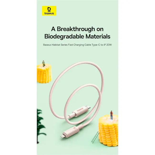 Кабель Baseus Habitat Series Fast Charging Cable Type-C to Lightning 20W 2m P10360201421-01 Pink - фото 6