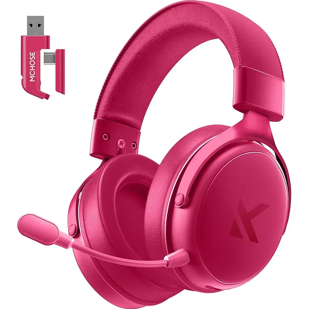 Игровые наушники MCHOSE V9 Pro Rose Red (HW-V9-6) - фото 2