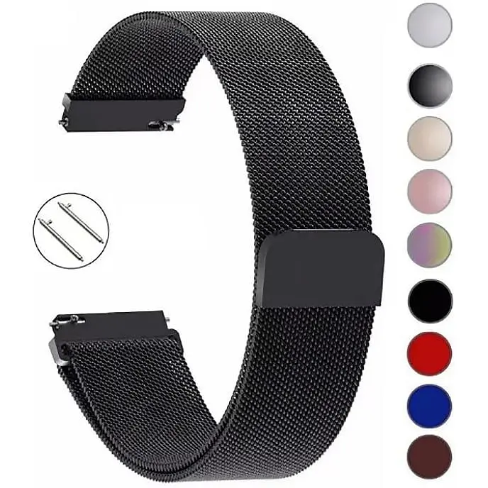 Ремешок BeCover Milanese Style для Xiaomi Mi Watch (20 mm)/Garmin Vivoactive 3S/4S/Venu 2С/Canyon CNS-SW71SS/Mobvoi TicWatch C2/Withings Activite Steel/Huawei Honor S1 Gray (707689) - фото 5