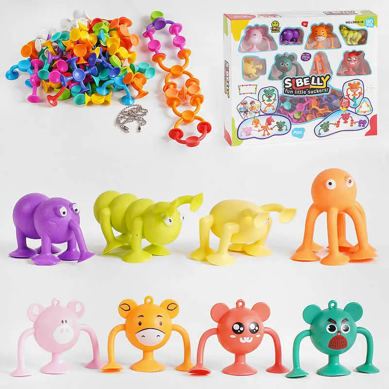 Конструктор Star toys «Stikeez» на присосках, 80 деталей, LSB23-16 - фото 1
