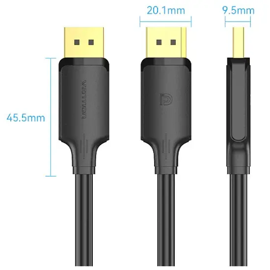 Кабель DisplayPort M - M 5.0м, V1.2, 4K 60 Гц 3D Dolby 7.1 Vention - фото 4