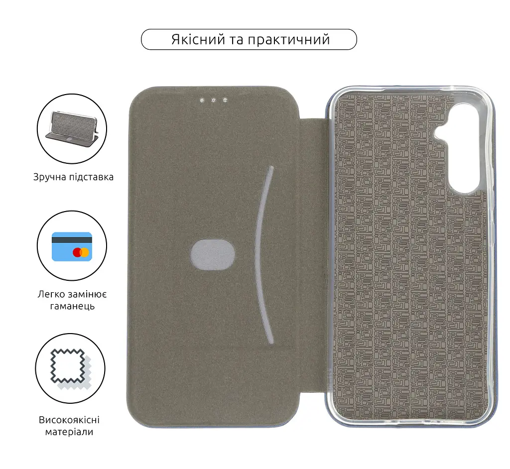 Чехол-книжка для Samsung Galaxy A54 5G (A546), G-Case, синий, кожаный чехол-книга из экокожи (PU) и TPU, с магнитом, с подставкой и вместительным кардхолдером, противоударный, защита всего корпуса, ArmorStandart (ARM66161) - фото 3